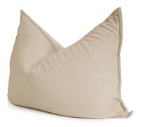 bananair - Puff Gigante de Pana Ancho - Suave y Confortable - Puff Cama con Relleno de Espuma Incluido, Óptimo Apoyo para la Espalda - Bean Bag, Sofa Puff XXL Muy Cómodo (180 x 140 cm, Beige)