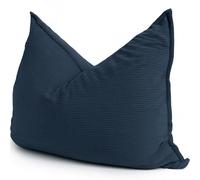 bananair - Puff Gigante de Pana Ancho - Suave y Confortable - Puff Cama con Relleno de Espuma Incluido, Óptimo Apoyo para la Espalda - Bean Bag, Sofa Puff XXL Muy Cómodo (180 x 140 cm, Azul Oscuro)
