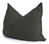 bananair - Puff Gigante de Pana Ancho - Suave y Confortable - Puff Cama con Relleno de Espuma Incluido, Óptimo Apoyo para la Espalda - Bean Bag, Sofa Puff XXL Muy Cómodo (180 x 140 cm, Gris Oscuro)