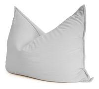 bananair - Puff Gigante de Pana Ancho - Suave y Confortable - Puff Cama con Relleno de Espuma Incluido, Óptimo Apoyo para la Espalda - Bean Bag, Sofa Puff XXL Muy Cómodo (180 x 140 cm, Gris Claro)