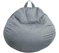 bananair - Puff Salon con Relleno Incluído - Suave y Cómodo - Funda Lavable a Máquina - Puff Pera Práctico y Fácil de Transportar - Bean Bag Versátil, Puff Gamer, Niños (105 x 85 cm, Gris Oscuro)