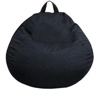 bananair - Puff Salon con Relleno Incluído - Suave y Cómodo - Funda Lavable a Máquina - Puff Pera Práctico y Fácil de Transportar - Bean Bag Versátil, Puff Gamer, Niños (120 x 100 cm, Negro)