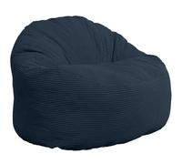 bananair - Puff Salón de Pana Ancho - Suave y Confortable - Puff Pera con Relleno de Espuma Incluido, Óptimo Apoyo para la Espalda - Bean Bag, Sofa Puff Gigante Muy Cómodo (100 cm, Azul Oscuro)