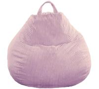 bananair - Puff Salón de Pana - Suave y Cómodo, con Relleno Incluído - Funda Lavable - Puff Pera Práctico y Fácil de Transportar - Bean Bag Versátil, Puff Gamer, Niños (120 x 100 cm, Violeta Lila)