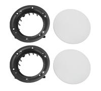 banapoy 2 Rejillas Altavoz Metal 9,25 Pulgadas, Base Montaje Magnética ABS, Rejilla Pintada a Prueba Herrumbre con Tornillos para Cine en Casa, Techo, Pared, Coche,