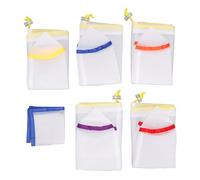 banapoy 5 Bolsas de Filtro de Malla Completa de 1 Galón, 25 73 120 160 220 Micras, Bolsa de Filtro de Malla Fina Extra Grande, Bolsas Coladoras Reutilizables con Cordón