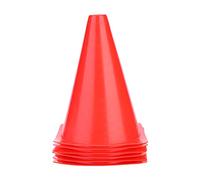 banapoy 6 Conos Entrenamiento Fútbol, marcadores Fútbol Plástico Colores Brillantes 18Cm con Base Cuadrada Plana y Estable para Entrenamiento y Práctica Control del balón (Rojo)