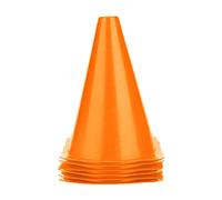 banapoy 6 Conos Entrenamiento Fútbol, marcadores Fútbol Plástico Colores Brillantes 18Cm con Base Cuadrada Plana y Estable para Entrenamiento y Práctica Control del balón (Orange)