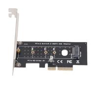 banapoy Adaptador PCIe a NGFF, Tarjeta de Expansión M.2 NVMe y Serial ATA SSD con Soporte de Doble Ranura 2230 2242 2260 2280 22110, 32 Gbps para Escritorio Window 11 10 8