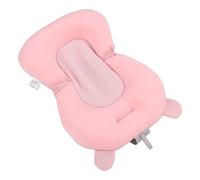 banapoy Cojín de Baño para Recién Nacidos de 0 A 12 Meses, Flotante Alfombrilla de Baño para Recién Nacidos Cojín para El Asiento de La Bañera del Bebé, Plegable Baño Cama Ducha Alfombra (Oso Rosa)