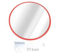 banapoy Espejo Convexo, Espejo Seguridad Esquina Montado en Pared Gran Angular 160 ° con Soporte, Tráfico Convexo Esquina Redonda para Garaje, Almacén, Tienda Puntos Ciegos (30 centimetros)