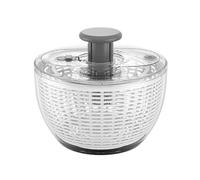 banapoy Girador de Ensalada, Secador de Ensalada de Lechuga 3,6L, Cuenco para Lavar Frutas con Colador, Bomba Prensa con una Mano, Limpiador Frutas Verduras, para y Verduras (gris oscuro)