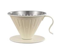banapoy Goteador de café para Verter, Filtro de café Reutilizable de Grado Alimenticio de Acero Inoxidable 304, de Acero Inoxidable en Forma de Cono con Preparación Rápida para Acampar en la Oficina