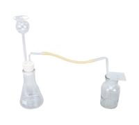 banapoy Juego de Embudo Generador de Gas, Botella Cónica de Vidrio Espesado de 150 Ml, Botella de Recolección de 125 Ml, Kit de Gas de Laboratorio, Herramienta Científica con Embudo de Cuello Largo