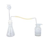 banapoy Juego Embudo Generador Gas, Kit de Herramientas Producción Gas con Estructura de Vidrio con Botella Cónica 150 Ml y Botella Recolección 125 Ml para Generar O2, H2, CO2