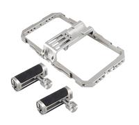 banapoy Kit de Plataforma de Video Universal de Aluminio para Teléfonos Inteligentes con Manijas Dobles para Vlogging Profesional y Transmisión en Vivo, Jaula Estabilizadora de Teléfono Liviana para