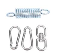 banapoy Kit para Colgar Hamaca Acero Inoxidable, Gancho Giratorio de 360 Grados Resistente con Resorte para Columpio de Porche, Silla de Jardín, Capacidad de Carga de 550 Libras