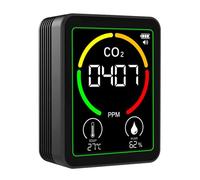 banapoy Medidor Calidad del Aire 3 en 1, Detector Temperatura y Humedad CO2, Pantalla LCD Colorida con Retroiluminación, Probador Portátil Calidad del Aire Interior para la Escuela