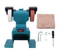 banapoy Mini Amoladora de Banco, Pulidora de Banco Inalámbrica de 200 W, 7000 RPM, con Ajuste para Batería de 18V, Kit de Muela para Afilar Herramientas de Pulido de Metales