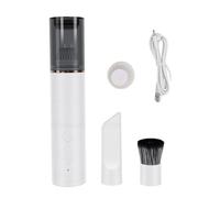 banapoy Mini Aspiradora de Mano Inalámbrica, Aspiradora de Escritorio Portátil para Café Molido, Limpiador Polvo Café con Cepillo Suave, para Interior de Automóvil, Teclado, Cajón (White)