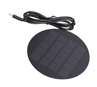 banapoy Mini Paneles Solares Redondos de 1,2 W, Cargador Portátil de Panel Solar de Silicio Policristalino con Puerto Tipo C, para Teléfonos Móviles, Luces LED, Central Eléctrica, Salida de 5 V