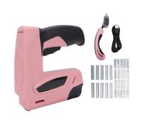 banapoy Pistola Grapadora Eléctrica, Kit de Clavadora y Grapadora Inalámbrica con Clavos 1000 U T, Removedor de Grapas, Pistola Clavos Recargable para Trabajar Madera, Carpintería