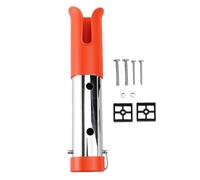banapoy Soporte Caña Pescar para Barco, Soporte Caña Pescar Solo Tubo Montado Pared Acero Inoxidable 316 para Yates, Kayak, Barco, Canoa, Pontón, Equipo Pesca, Regalos Pesca Hombres (Orange)