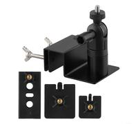banapoy Soporte Canal para Panel Solar, 2 Juegos Rotación 360° Aleación Aluminio ABS Soporte de Montaje para Panel Solar con Accesorios para Paneles Solares Ring Reolink