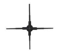 banapoy Ventilador Holograma 3D Proyector Pantalla LED Ojo Desnudo 25,", 960 Cuentas Resolución 3000x960 Publicidad Holográfica para Fiestas Tiendas, 176°, 4 Aspas, Control Remoto WiF (Enchufe de la