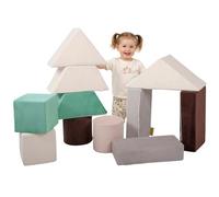 BanaSuper Bloques de Espuma 11 Piezas para Niños, Bloques de Construcción Gigantes y Escalada Segura, Juguete Educativo con Árbol de Navidad, Bloques Psicomotricidad, Regalo para Bebés, Niños y Niñas