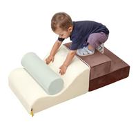 BanaSuper Bloques de Espuma para Escalada, Juego De Escalada Suave para Niños, Gimnasio Interior para Bebés, Carrera De Obstáculos De Interior, Desarrollo Psicomotor para Casa y Guardería, 3 Piezas