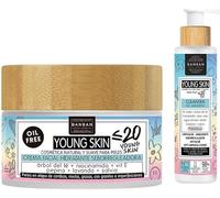 BanBan Pack Young Skin Adolescente Crema Facial + Jabón Limpiador 150 ml para Granitos, Acné, Imperfecciones y Piel Grasa, Antiacné, Oil Free y No Comedogénico