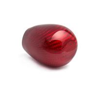 BANBE Palanca De Cambio De Marchas Universal De Fibra De Carbono Real De Carreras Con Forma De Huevo Repuestos(Red)