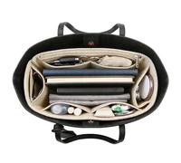 banbeln Organizador de bolso con forro de tela suave para mujer, inserto ligero para bolso con bolsillo con cremallera