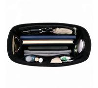 banbeln Organizador de bolso con forro de tela suave para mujer, inserto ligero para bolso con bolsillo con cremallera (Black, L)