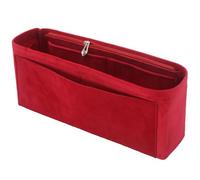 banbeln Organizador de bolso con forro de tela suave para mujer, inserto ligero para bolso con bolsillo con cremallera (Red, L)
