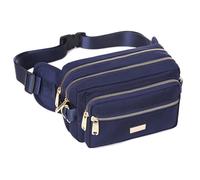 Banbituy Riñonera de moda extragrande para hombres y mujeres, riñonera impermeable para senderismo, correr, ciclismo, gimnasio, deportes al aire libre, viajes, bolsa de cinturón, Azul marino, XL, Moda
