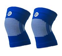 Banbroken | Rodilleras de comperesión Elástica | Tejido Transpirable | Soporte para la rodilla | Para Levantamiento de pesas | Previene Lesiones | 2 uds | XL | Azul