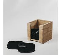 Banbu Discos Desmaquillantes Reutilizables | Algodón Orgánico | 9 x 9 cm | Pack de 4 con Bolsa (Negro)