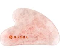 Banbu Gua Sha – Herramienta de masaje facial y cuello – Piedra natural (Cuarzo rosa)