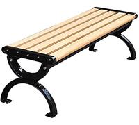 Banc de Parc, Banc de Jardin, Banc d'arrière-Cour, Banc de Parc exté-en métal, Cadre en fonte et Banc de Jardin en Bois anticorrosion, Banc de Porche rétro Avec accoudoir de dossier