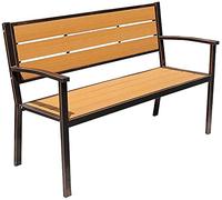 Banc de Parc, Banc de Jardin, bancs d'arrière-Cour, bancs de Parc de Terrazse, Banc de Jardin extérieur, Banc de Patio résistant aux intempéries Avec Cadre en fonte et Bois massif anticorrosion,