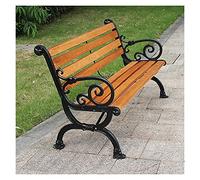 Banc de Parc, Banc de Jardin, bancs d'arrière-Cour, mobilier d'extérieur, Banc de Jardin, Banc de Parc, chaises Longues d'extérieur, Planche d'assise en fonte et Pieds en Bois, Banc en fer (couleu