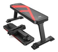 Banca Plana FLYBIRD, Banca Plana Plegable para Pesas, Estable para Todo Tipo de Entrenamiento de Fuerza y Press de Banca, Fácil de Montar para Ejercicios en Casa, Capacidad Máxima de Carga 300 kg