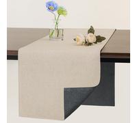 Banchif Caminos de Mesa Lavables Caminos de Mesa de Doble Cara Caminos de Mesa de Lino Camino de Mesa Antideslizantes, Adecuado para Bodas, Fiestas, Uso Doméstico