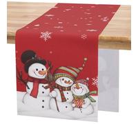 Banchif Caminos de Mesa Lavables, Caminos de mesade Doble Cara Navidad Invierno / Navidad Resistentes al Calor Antideslizante Fácil de Limpiar y Impermeable Juego de 30x 140 CM