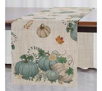 Banchif Caminos de Mesa Otoño Lavables, Acción de Gracias Otoño Cosecha Resistentes al Caminos de Mesa Fácil de Limpiar para Interior y Exterior Fiesta Vacaciones Decoración de Mesa 30 x 140cm