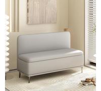 Banco acolchado con respaldo, taburete de entrada acolchado de espuma de madera maciza, sofá ideal para tiendas comerciales, salones y decoración del hogar.