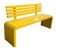 Banco al aire libre, integración de acero galvanizado para césped, patio, porche, jardín, parque, calle comercial, parque infantil escolar