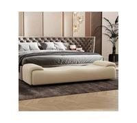 Banco al pie de la cama Taburete de cama, sofá, banco largo, ligero, de lujo, for dormitorio, almacenamiento de ropa, guardarropa, banco for cambiar zapatos Taburete de cama(Off-white,Grande)